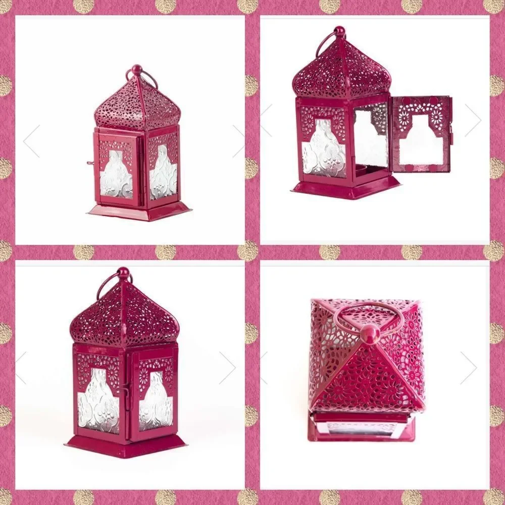 GlobeIn Small Hanging Lantern - Maroon